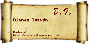 Dienes István névjegykártya